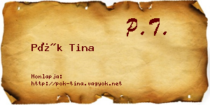 Pók Tina névjegykártya